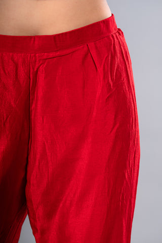 Classic Scarlet Red Kurta Set