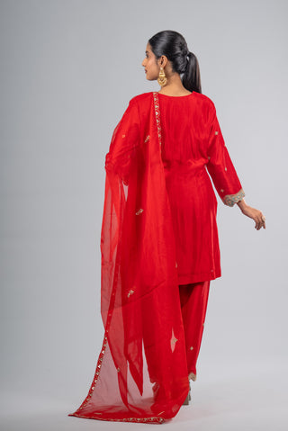 Classic Scarlet Red Kurta Set