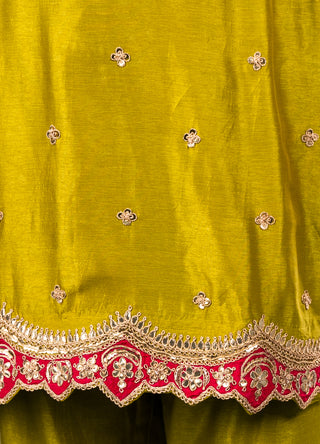 Olive Green Kurta Set