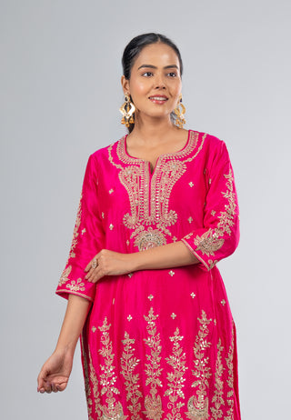 Fuchsia Pink Kurta Set