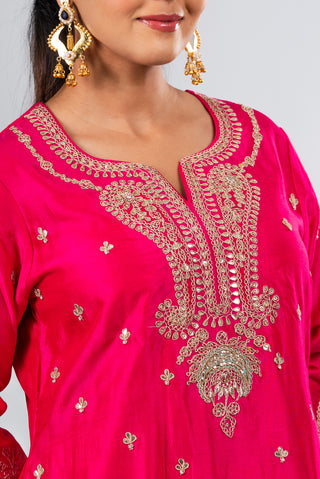 Fuchsia Pink Kurta Set