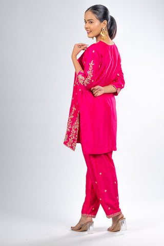 Fuchsia Pink Kurta Set