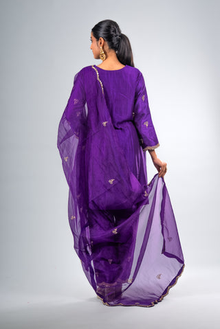 Royal Purple Amethyst Embroidered Suit