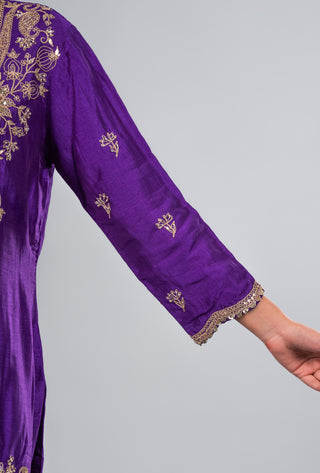 Royal Purple Amethyst Embroidered Suit