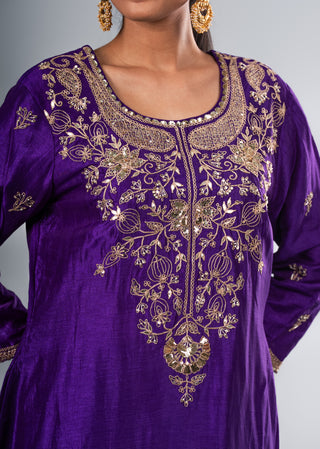 Royal Purple Amethyst Embroidered Suit