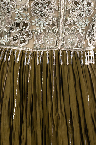 Regal Olive Green Garara Set