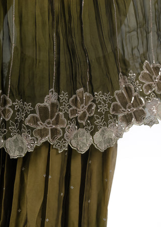 Regal Olive Green Garara Set