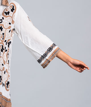 Monochrome Printed Co-ord Set with Luxe Geometric Detailing