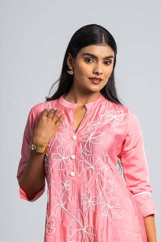 Blush Pink Embroidered Co-ord Set