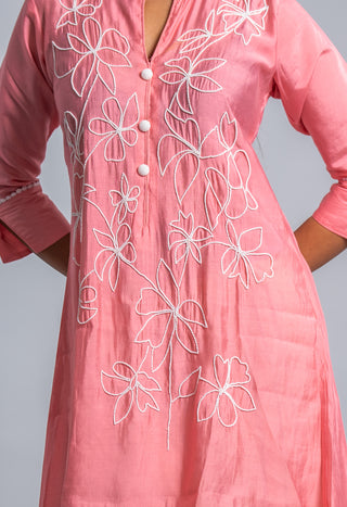 Blush Pink Embroidered Co-ord Set