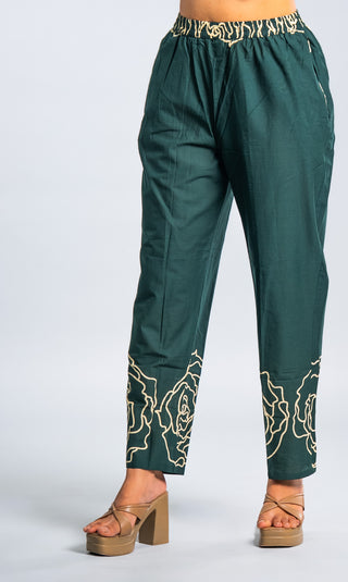 Emerald Green Floral Printed Co-ord Set