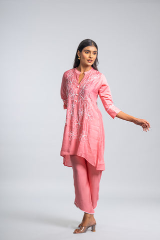 Blush Pink Embroidered Co-ord Set