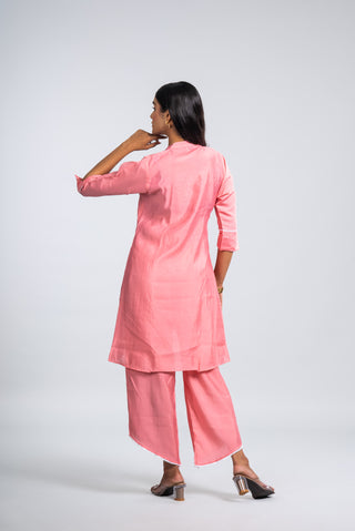 Blush Pink Embroidered Co-ord Set