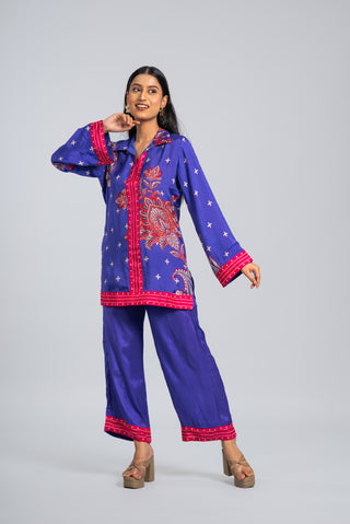 Violet Printed Co-ord Set