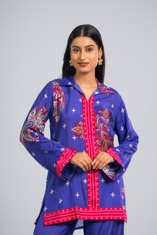 Violet Printed Co-ord Set