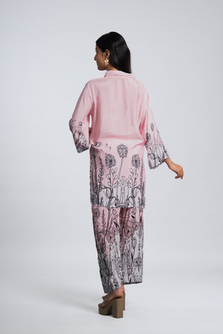 Blush Pink Botanical Printed Co-ord Set