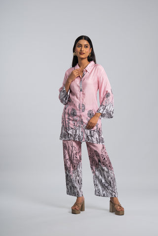 Blush Pink Botanical Printed Co-ord Set