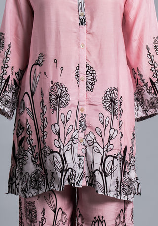 Blush Pink Botanical Printed Co-ord Set