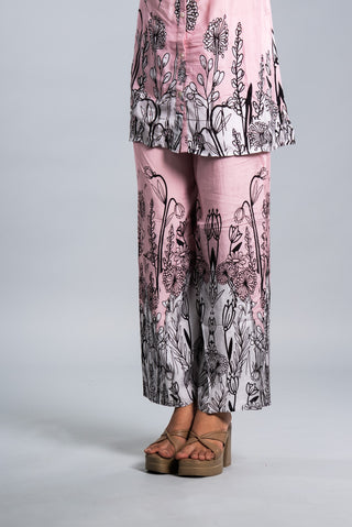 Blush Pink Botanical Printed Co-ord Set