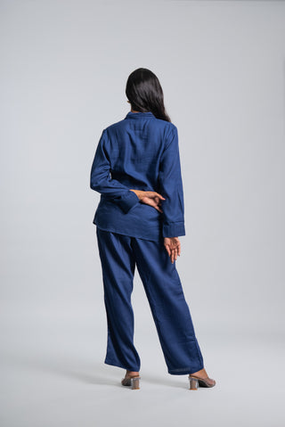 Midnight Blue Solid Co-ord Set