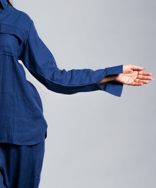 Midnight Blue Solid Co-ord Set