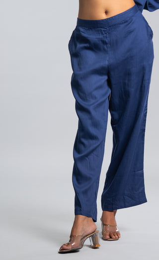 Midnight Blue Solid Co-ord Set