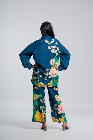 Navy Tropical Floral Co-ord Set