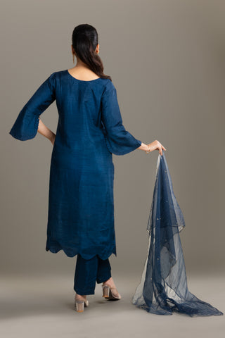 Sophisticated Navy Blue Kurta Set