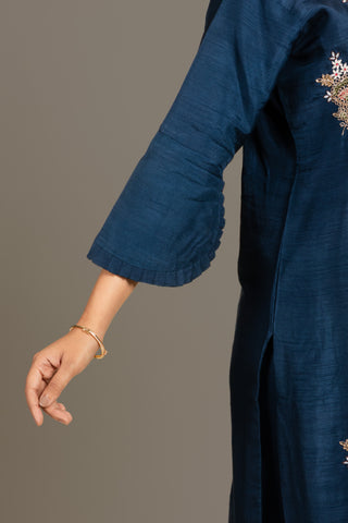Sophisticated Navy Blue Kurta Set