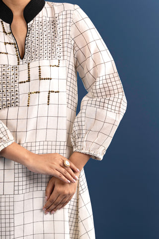 Monochrome Ivory Kurta Set