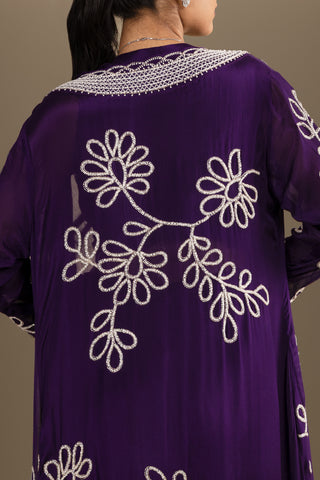 Royal Purple Drape Skirt Set