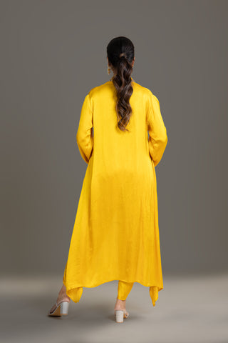 Sunshine Yellow high low kurta Set
