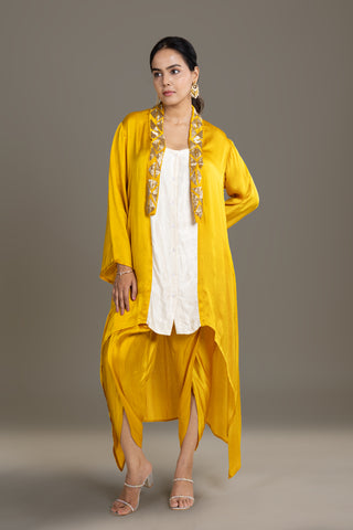 Sunshine Yellow high low kurta Set