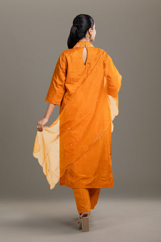 Copper Spice Embroidered Kurta Set