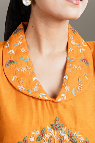 Copper Spice Embroidered Kurta Set