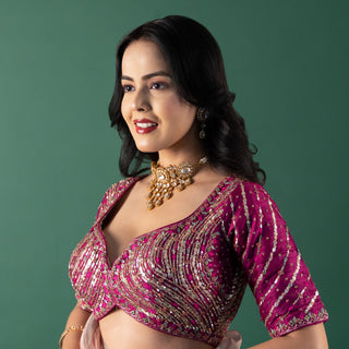 Ethereal Blush Pink Silk Saree