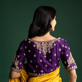 Sunshine Yellow Silk Saree