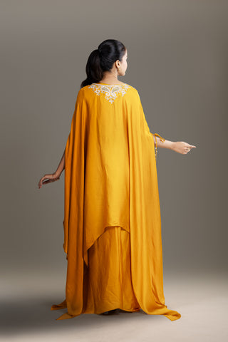 Bohemian Chic Mustard Kaftan Set