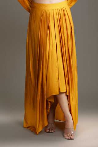 Bohemian Chic Mustard Kaftan Set