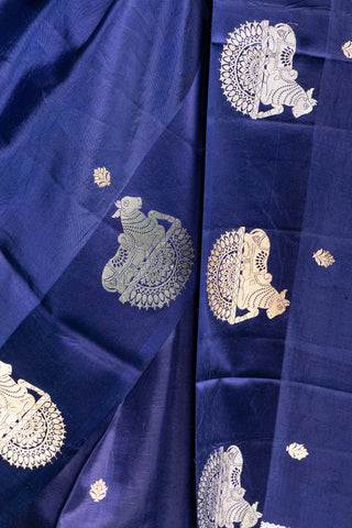 Royal Blue Handwoven Silk Saree