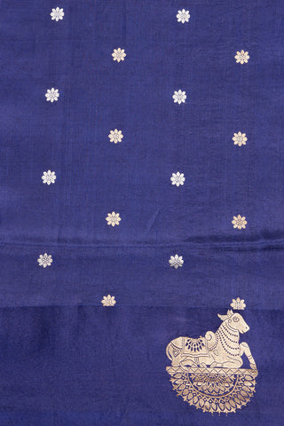 Royal Blue Handwoven Silk Saree