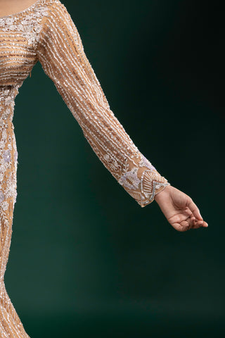 Champagne Gold Mermaid Fit Gown