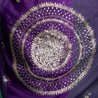 Orchid Purple Embroidered Saree with Handwork Borders