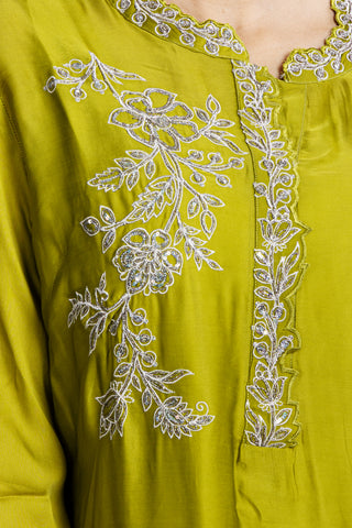 Charming Olive Green Dhoti Kurta Set