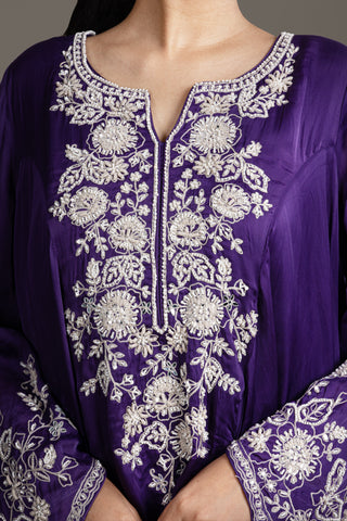Majestic Plum Kaftan Set