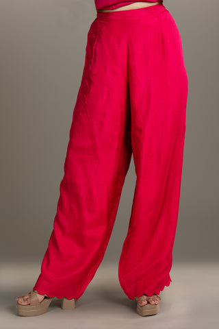 Fusia Pink Floral Kaftan Set