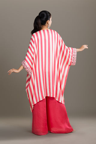 Rose Quartz and Opal Striped Kaftan Set