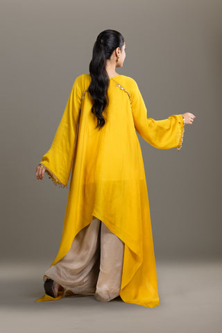 Amber Glow Flowing Kurta Set