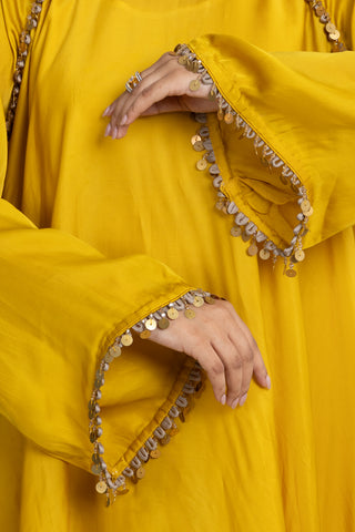 Amber Glow Flowing Kurta Set