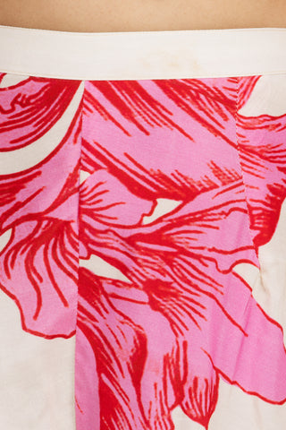 Elegant Ivory Floral Coord Set